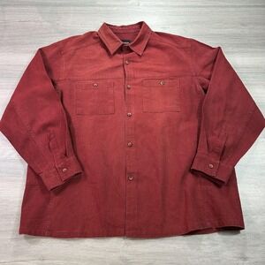 Smith Center Shirt Mens XL Button Up Long Sleeve Hemp Cotton Made USA Workwear